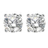Brilliant Cut 18K White Gold Plated Cubic Zirconia Men Women Solitaire Earrings
